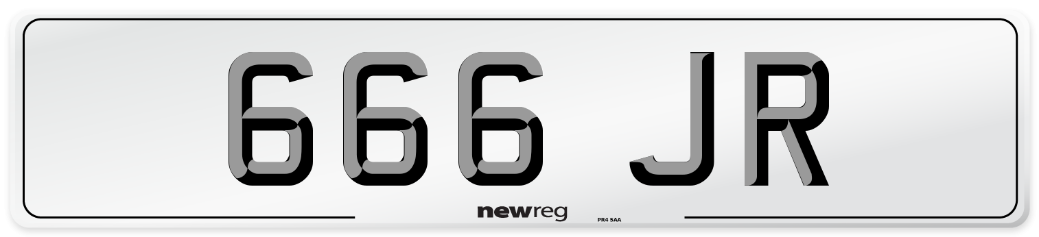 666 JR Number Plate from New Reg